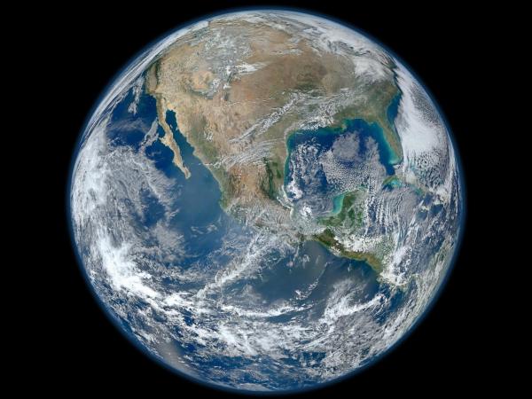 Erde aus dem Weltraum betrachtet